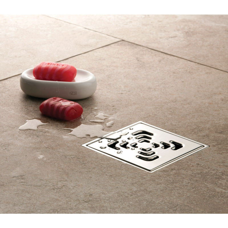Ανοξείδωτο σιφόνι δαπέδου Confluo SQUARE 8 PESTAN 15x15cm