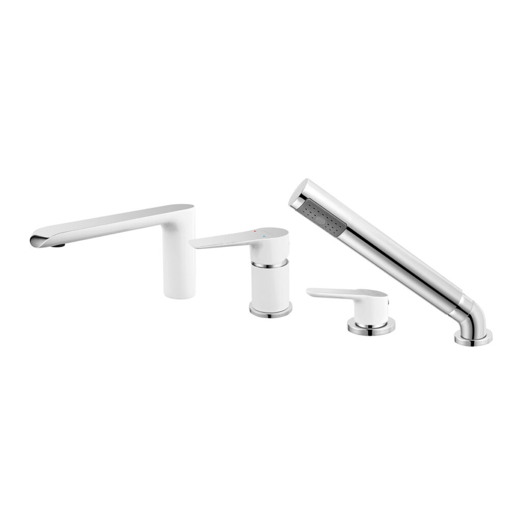 Μπαταρία λουτρού επικαθήμενη White/Chrome ADORE BDR11A FERRO