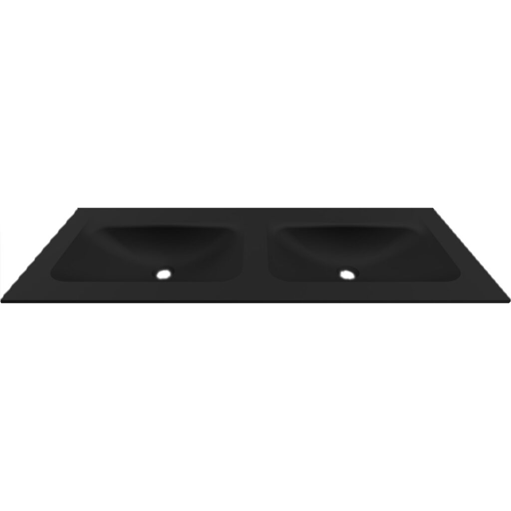 Νιπτήρας επίπλου διπλός ANIM 120 Black BDVIV122BK46 KARAG 120,5x46,5x12cm