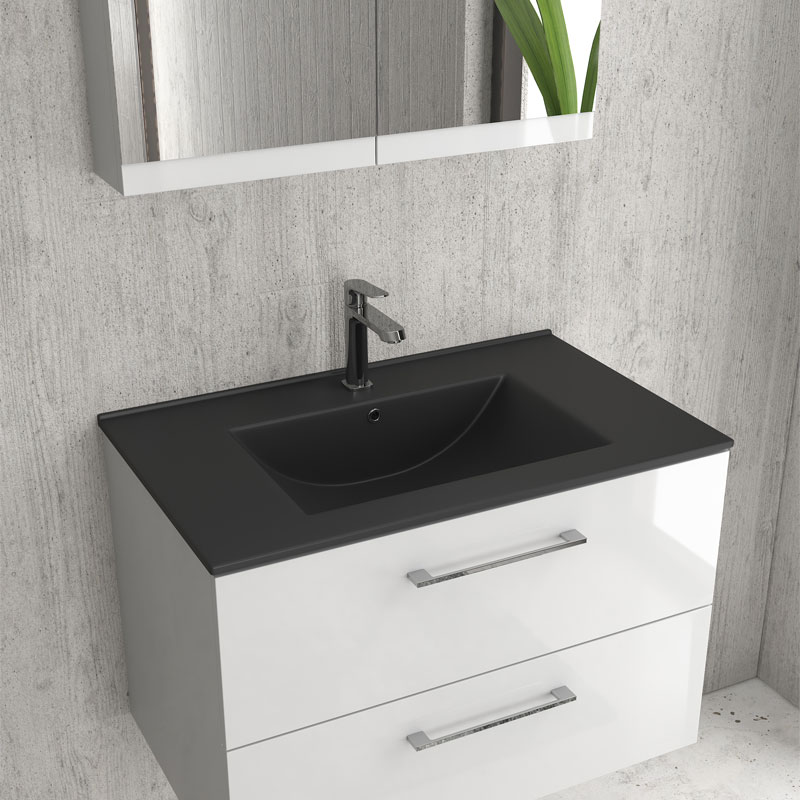Νιπτήρας επίπλου μαύρος ματ LETO LT 7506 KARAG 60x47x18cm